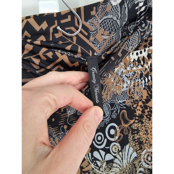 Gravity Threads Women's Multi Floral Printed Side Slit Maxi Skirt Size S - Picture 2 of 4